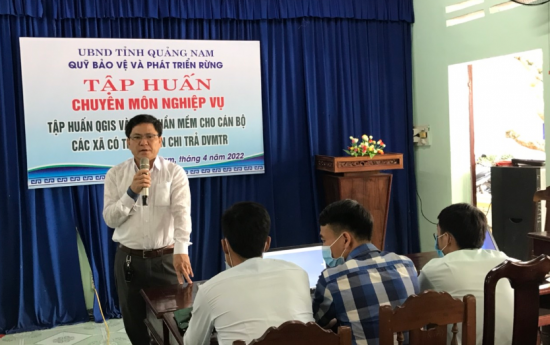 Tập huấn chuyên môn cho cán bộ các xã có thực hiện chi trả DVMTR tại huyện Tiên Phước