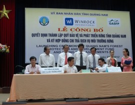 Lễ công bố thành lập Quỹ phát triển và bảo vệ rừng Tỉnh Quảng Nam