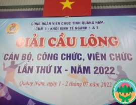 Giải cầu lông cán bộ viên chức lần thứ IX - năm 2022